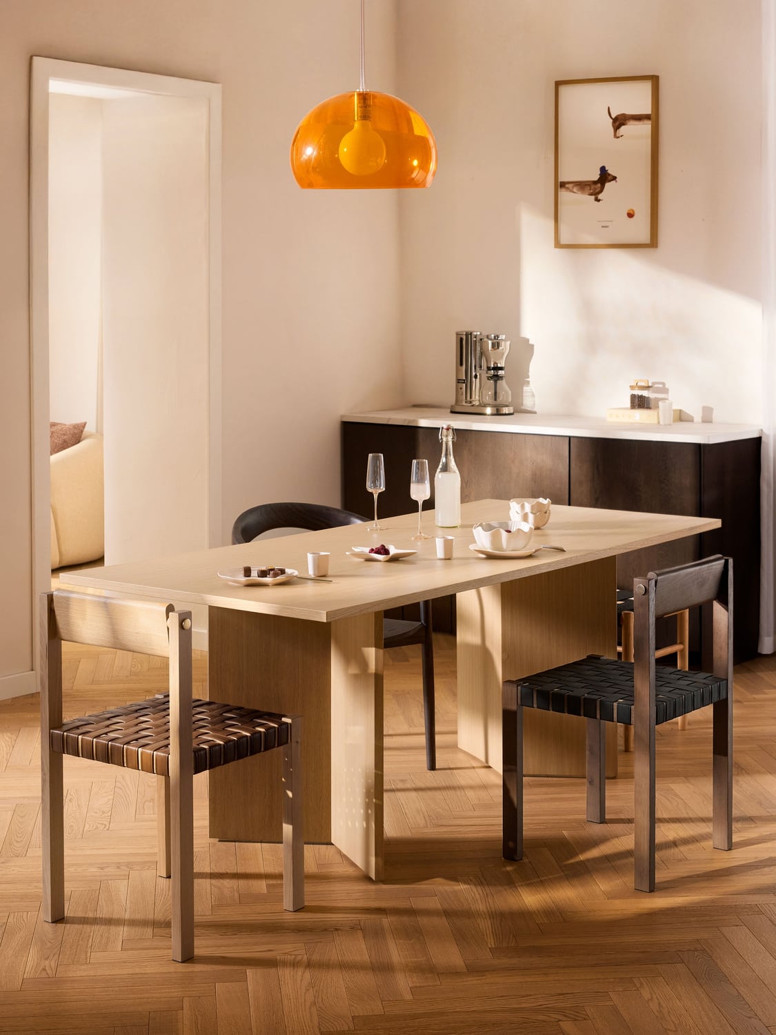 Toni Wood-Dining Table, in various sizes — Beige