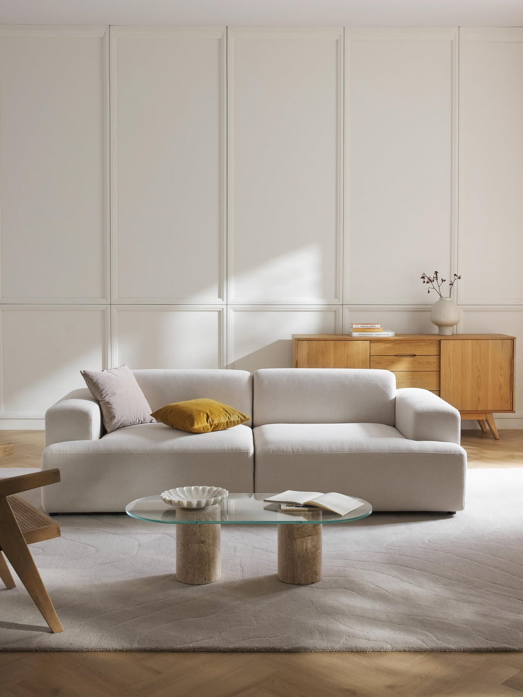 Melva Sofa (3-seater) — Off-White