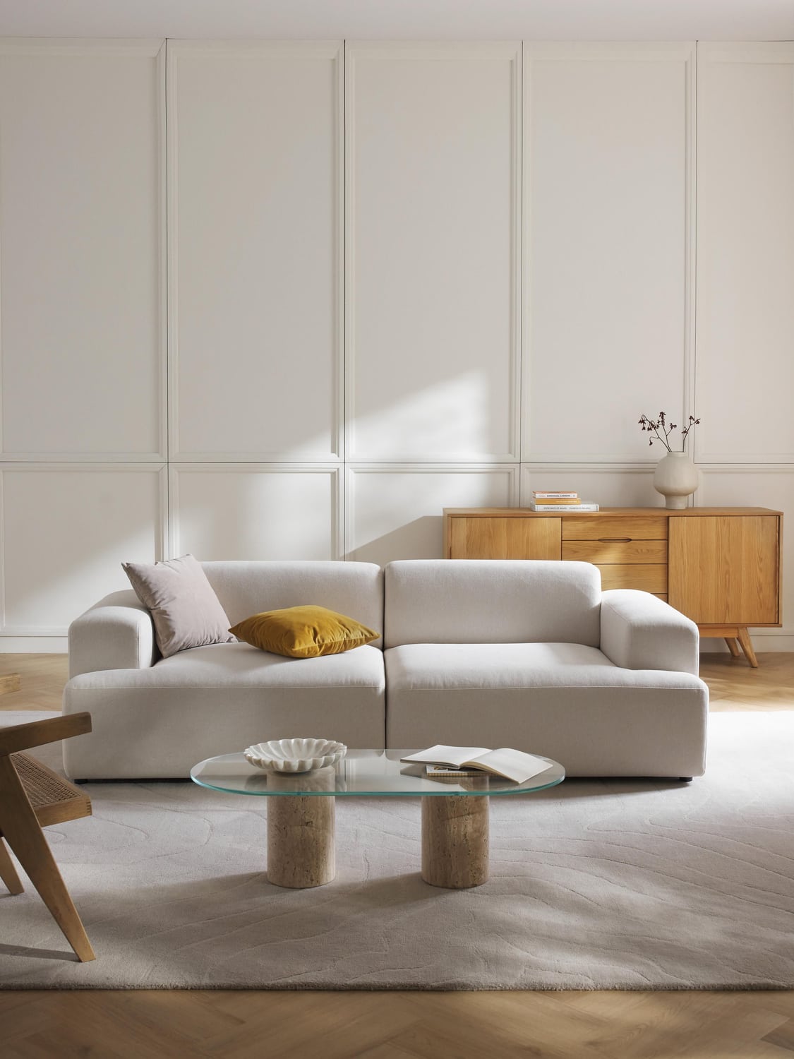Melva Sofa (3-seater) — Off-White