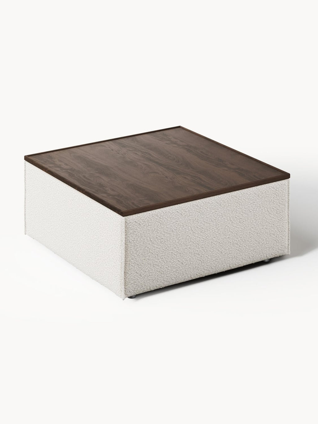Lennon Sofa Ottoman in Bouclé with Storage — Sand Beige