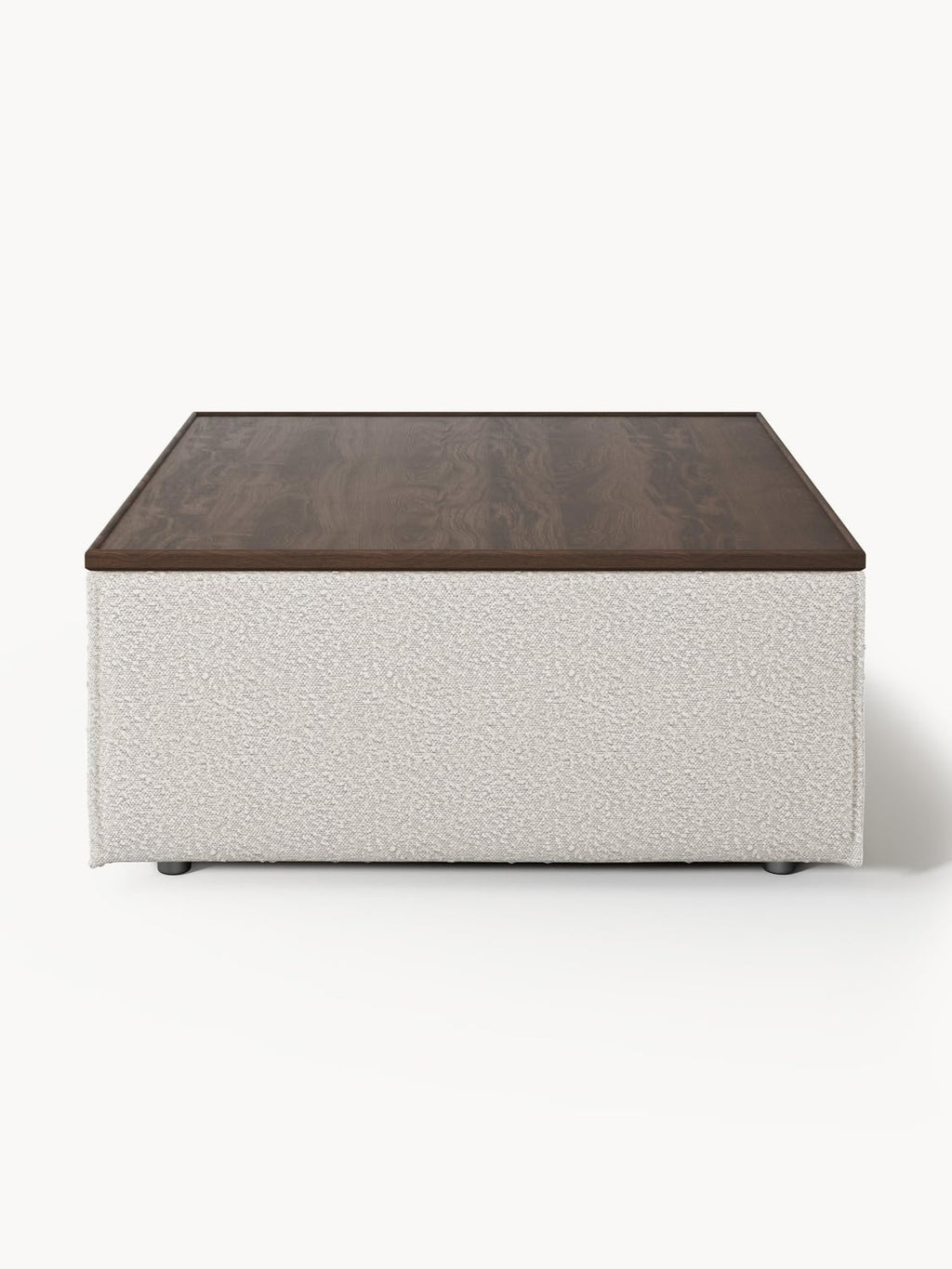 Lennon Sofa Ottoman in Bouclé with Storage — Sand Beige