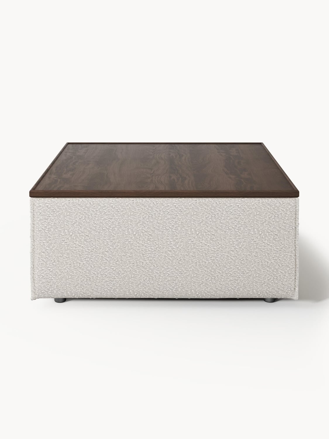 Lennon Sofa Ottoman in Bouclé with Storage — Sand Beige