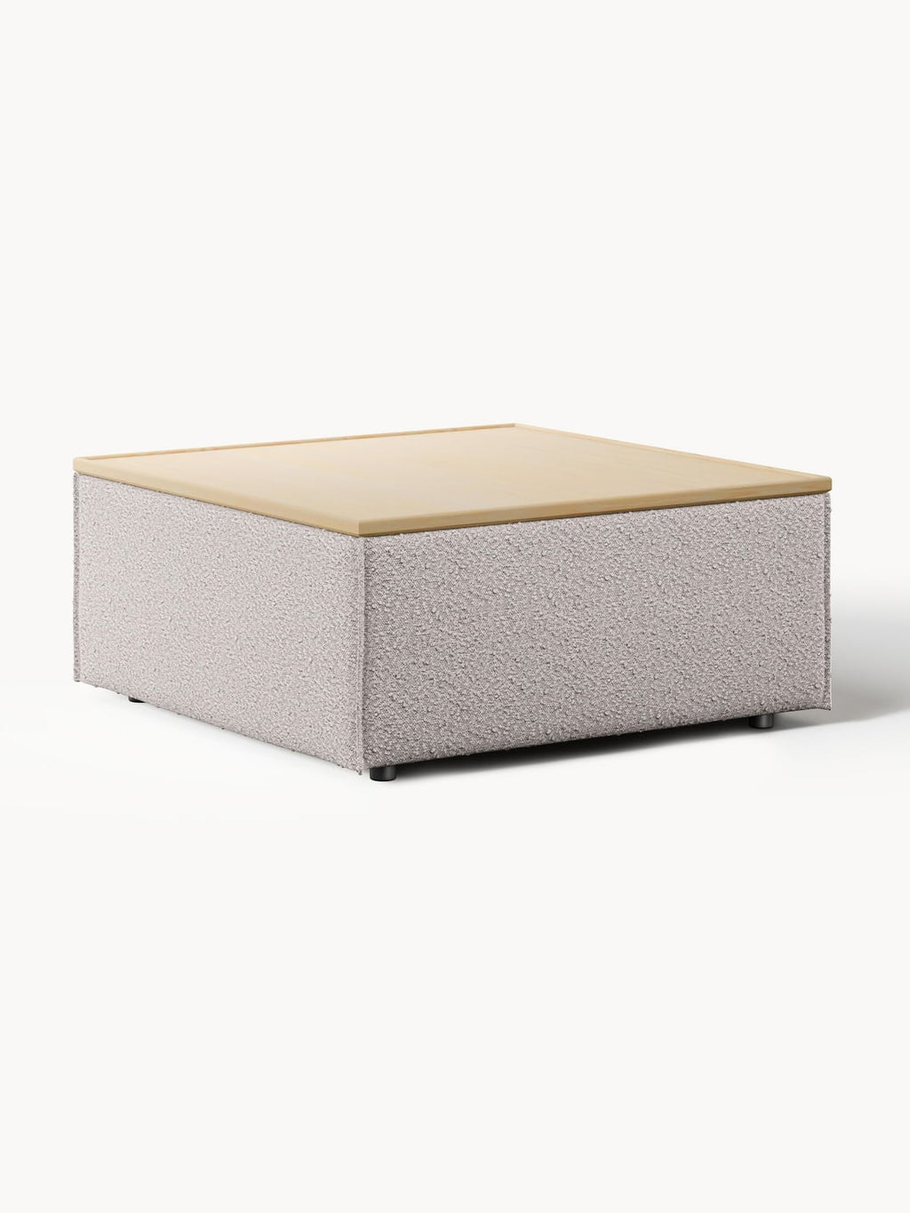 Lennon Sofa Ottoman in Bouclé with Storage — Wheat
