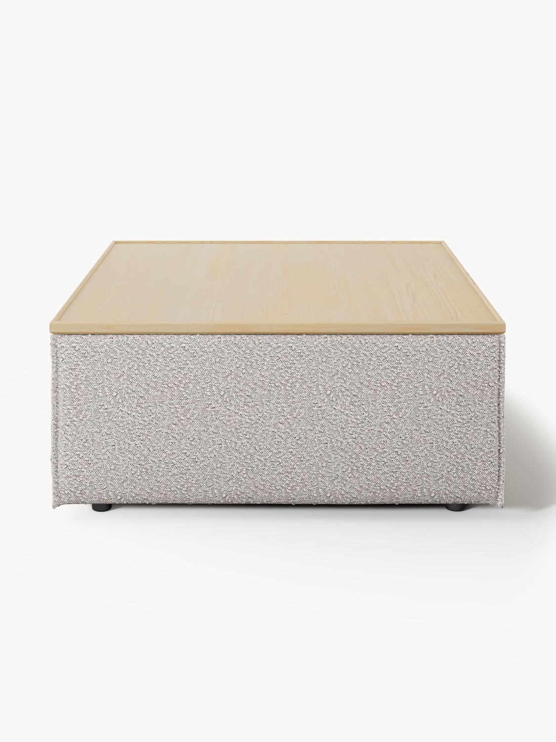 Lennon Sofa Ottoman in Bouclé with Storage — Wheat