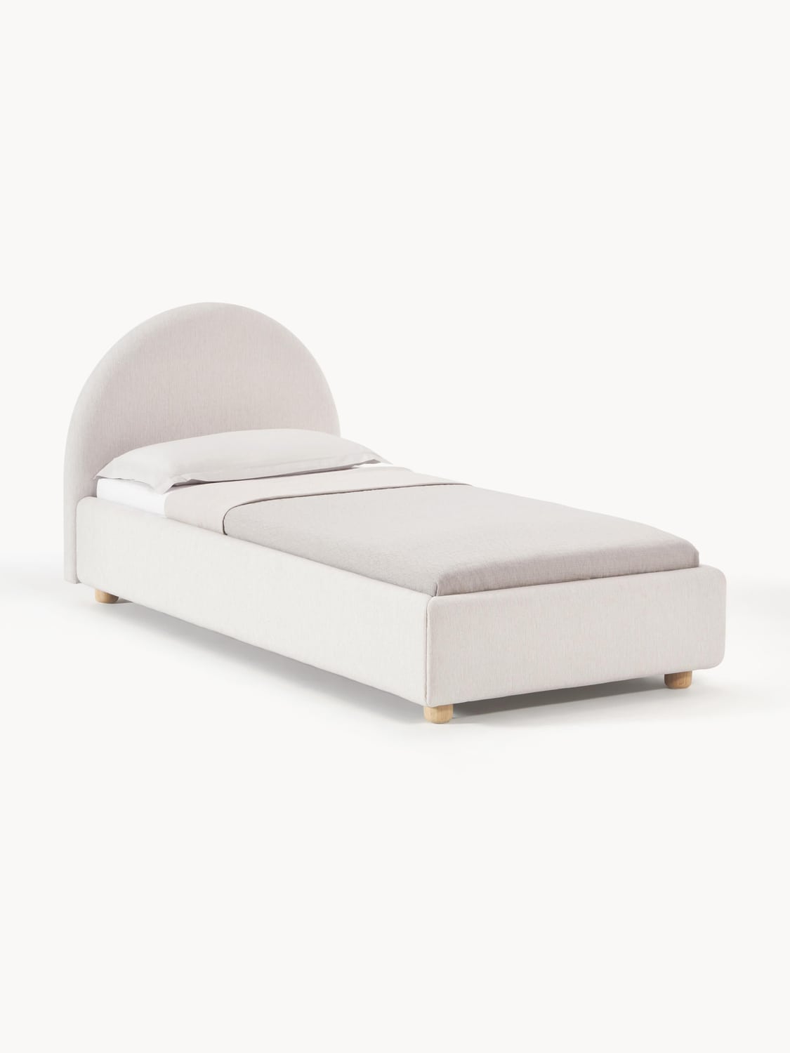 Ebba Single Bed with Storage — Off-White