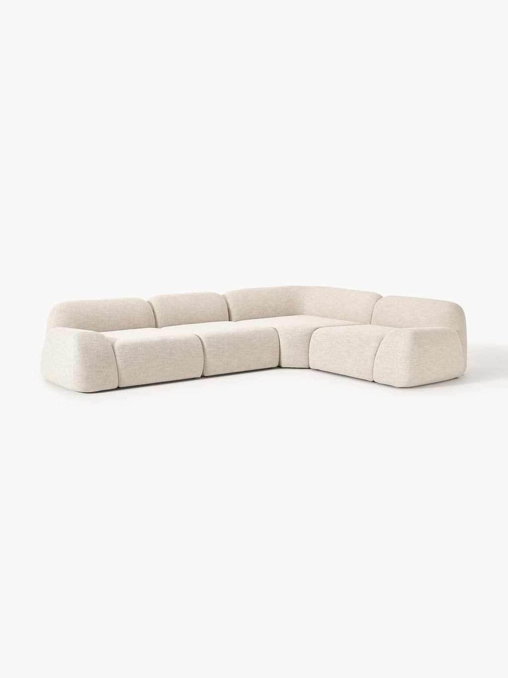 Wolke Modular Bouclé Corner Sofa (4-seater) — Off-White
