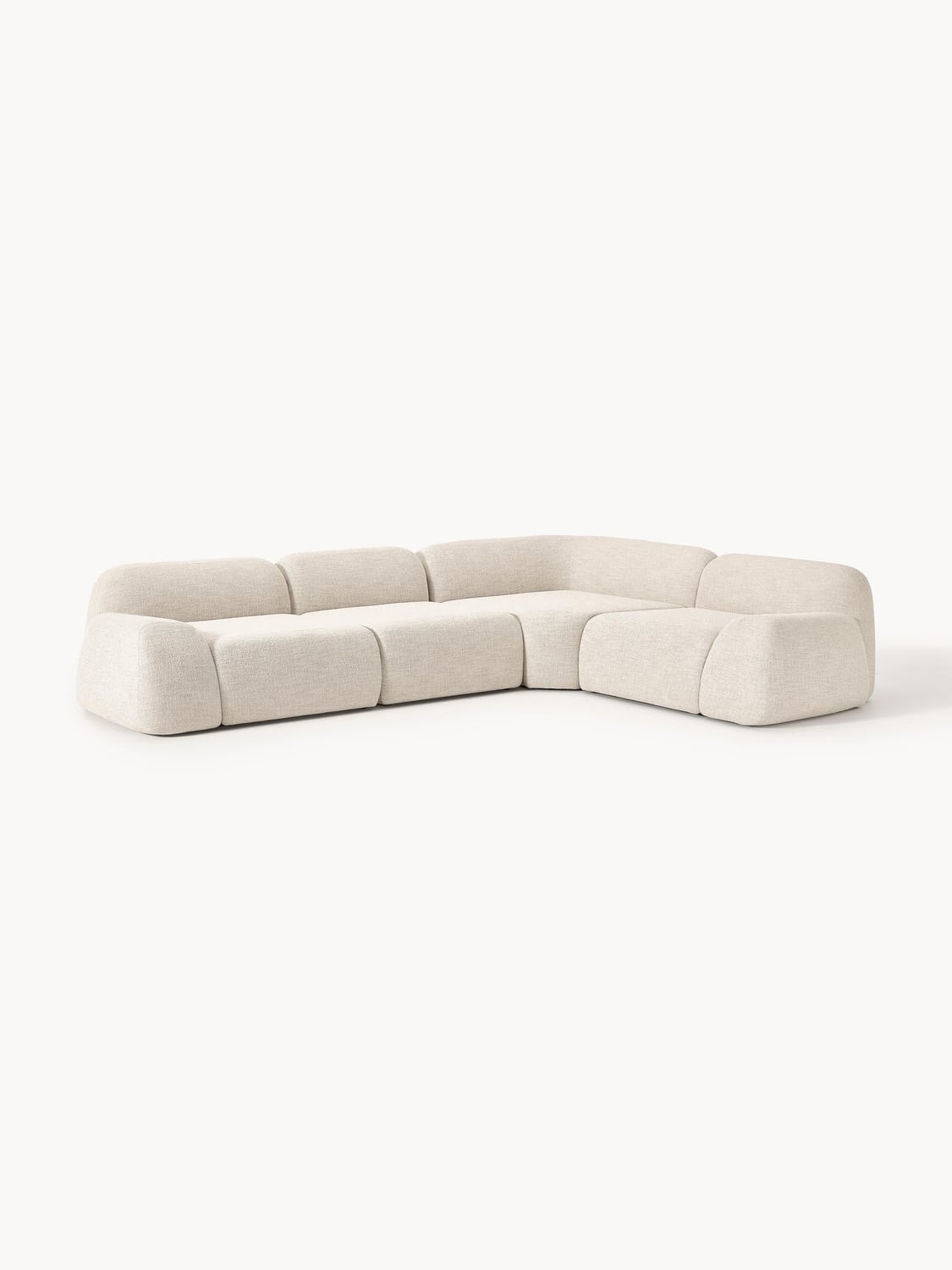 Wolke Modular Bouclé Corner Sofa (4-seater) — Off-White