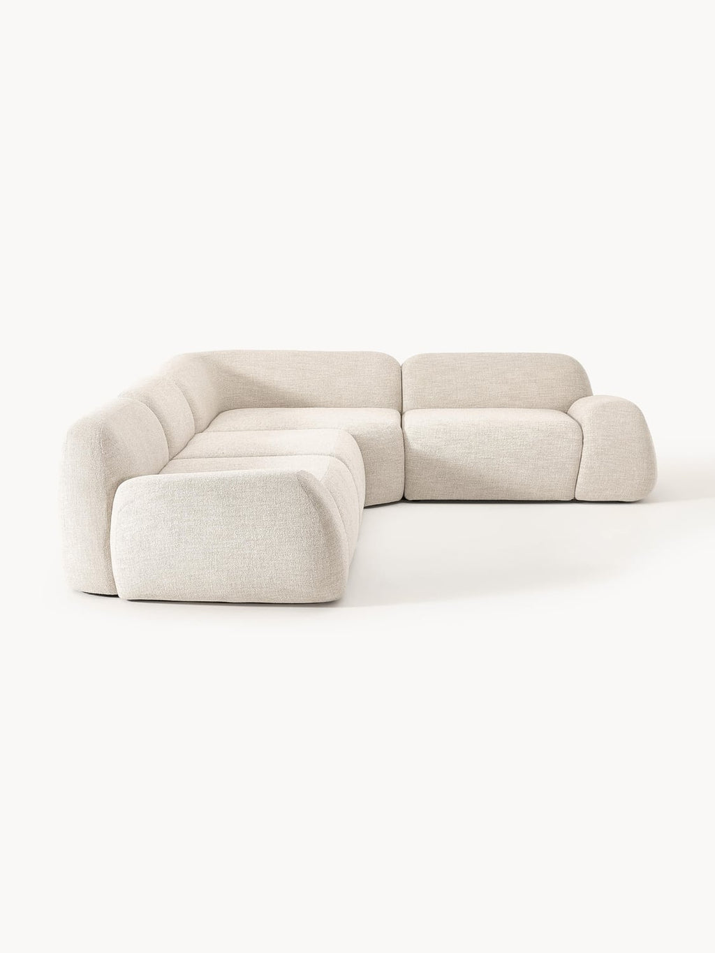 Wolke Modular Bouclé Corner Sofa (4-seater) — Off-White