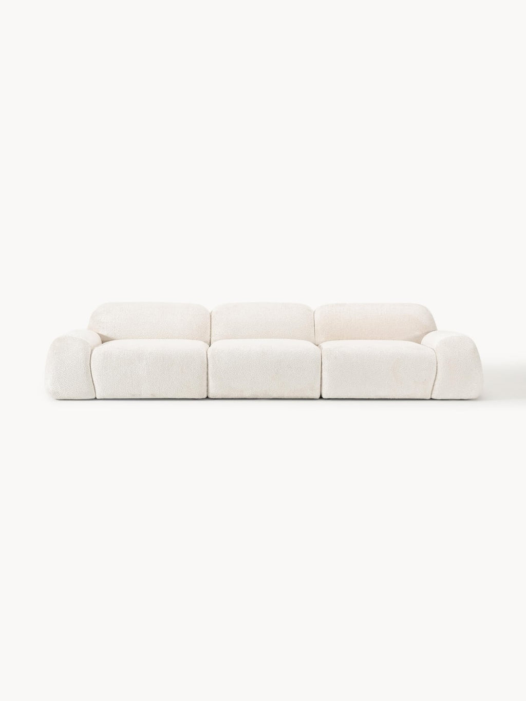 Wolke Modular Teddy Bouclé Sofa (4-seater) — Off-White