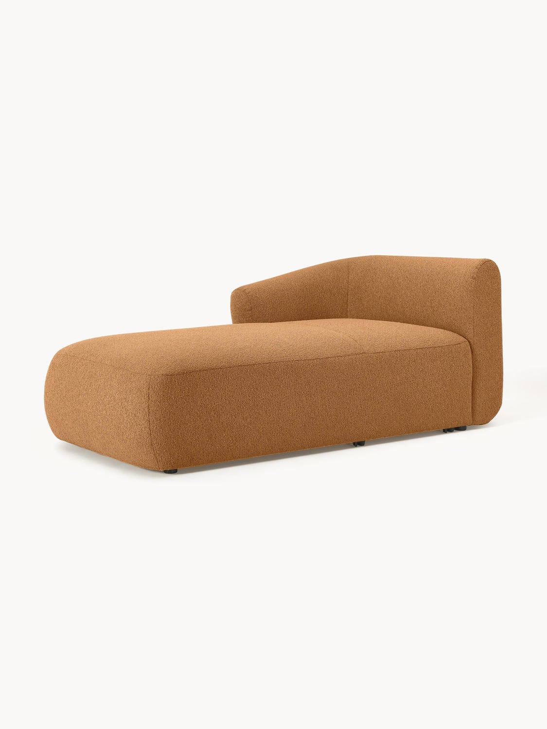 Sofia Bouclé-Chaise-Corner Module — Terracotta