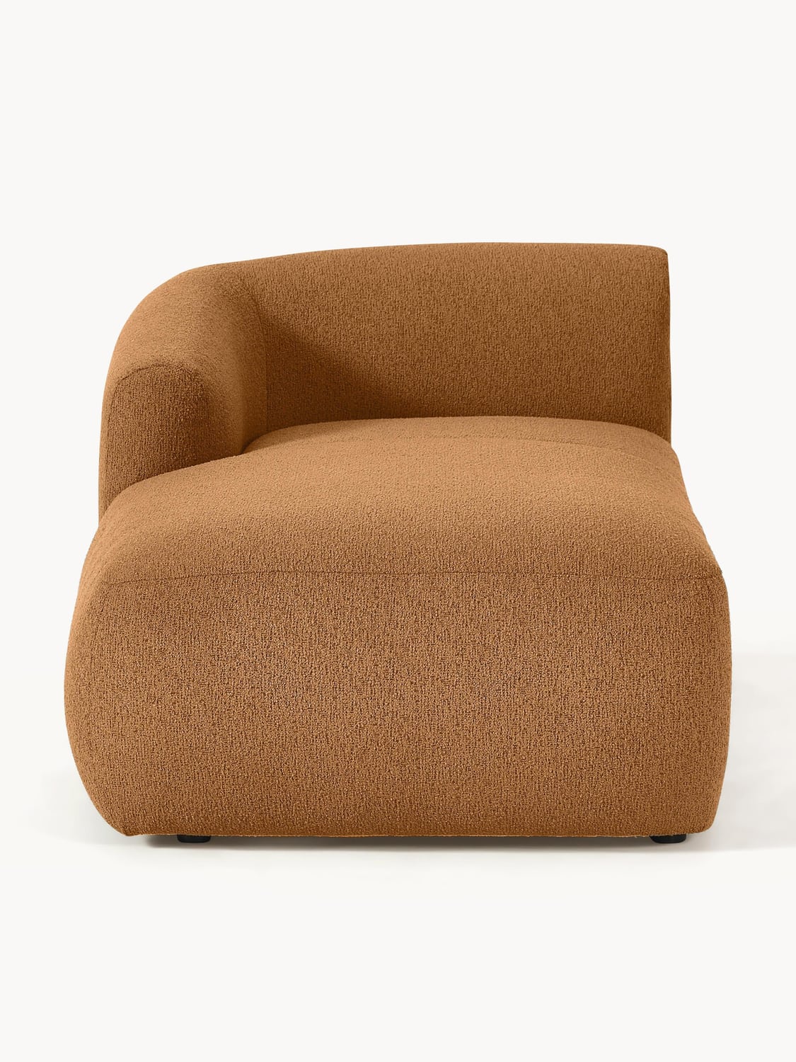 Sofia Bouclé-Chaise-Corner Module — Terracotta