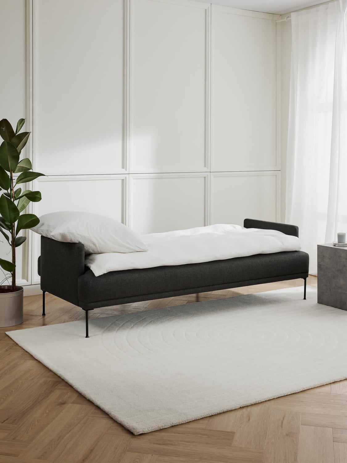 Fluente Sofa Bed (3-seater) — Dark Grey