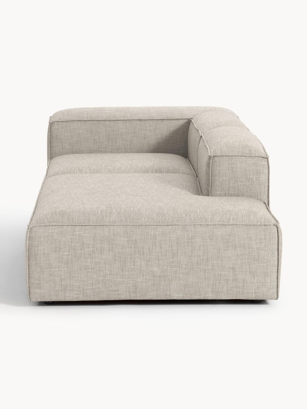 Lennon Modular Ottoman in Linen Blend — Oatmeal