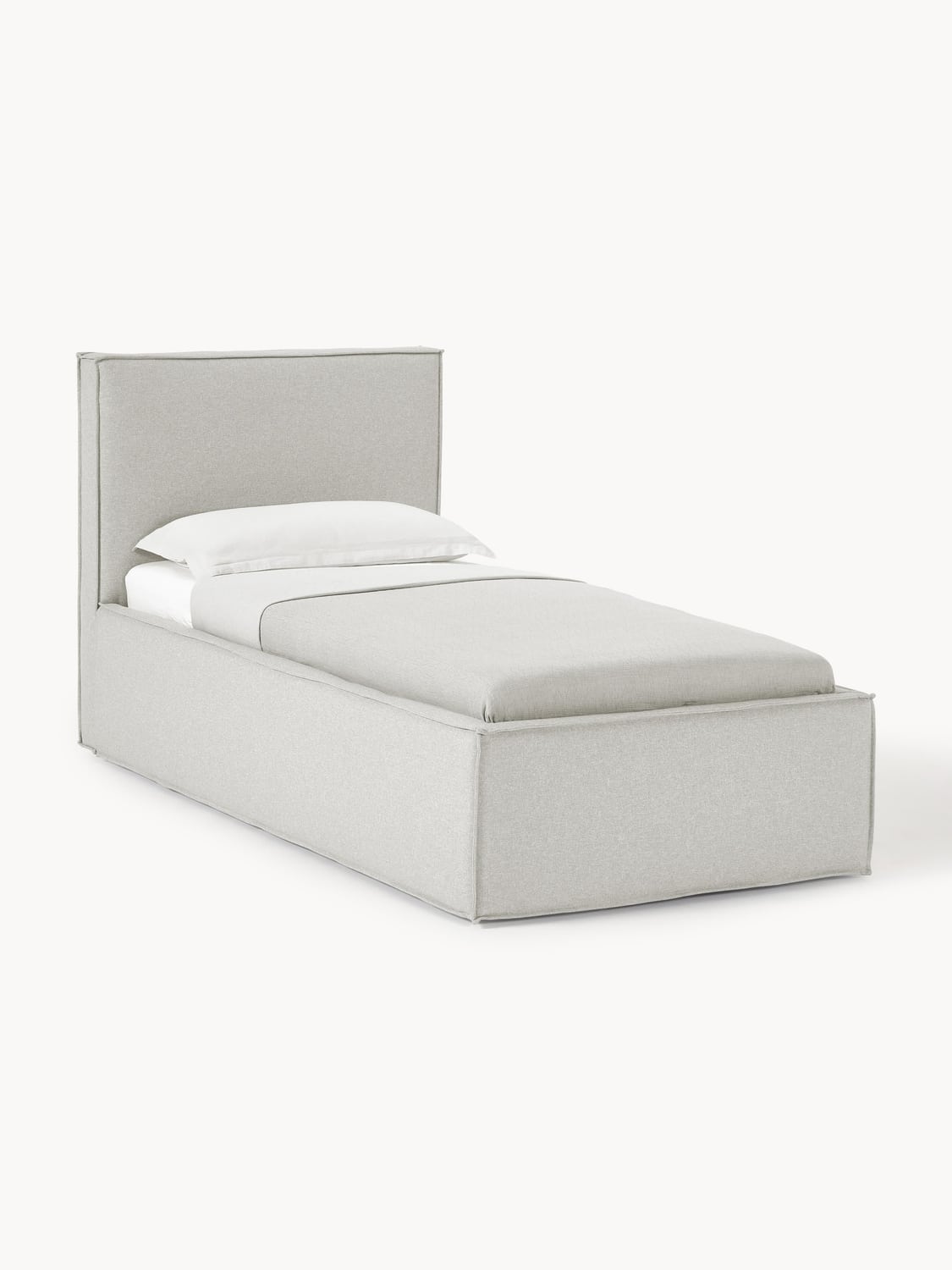 Dream Single Bed with Storage — Light Grey
