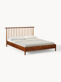 Windsor Wooden Bed with Headboard in Pine — Sand