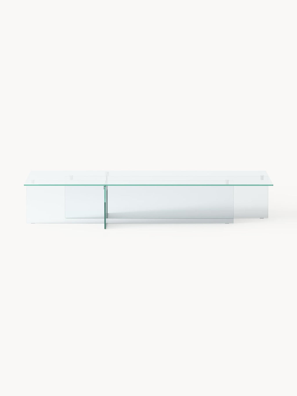 Anouk Large Glass-Coffee Table, B 160 cm — Off-White