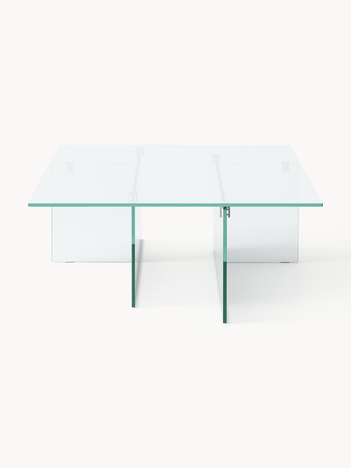 Anouk Large Glass-Coffee Table, B 160 cm — Off-White