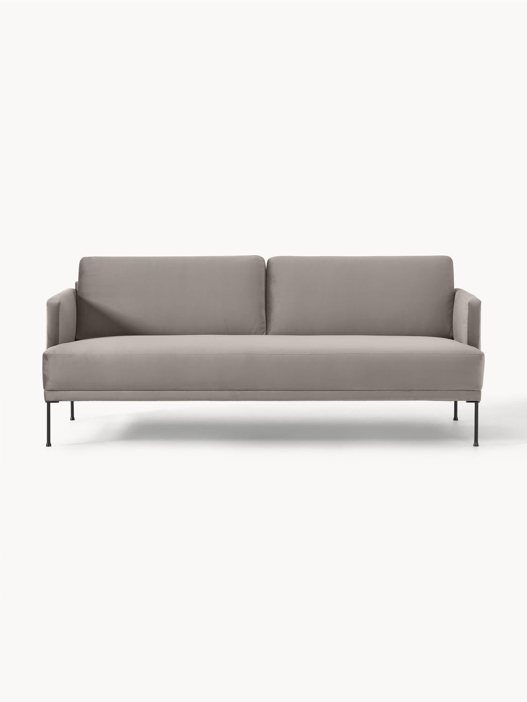 Fluente Velvet-Sofa (3-seater) — Grey