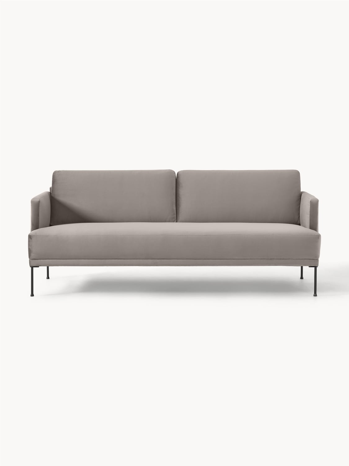 Fluente Velvet-Sofa (3-seater) — Grey