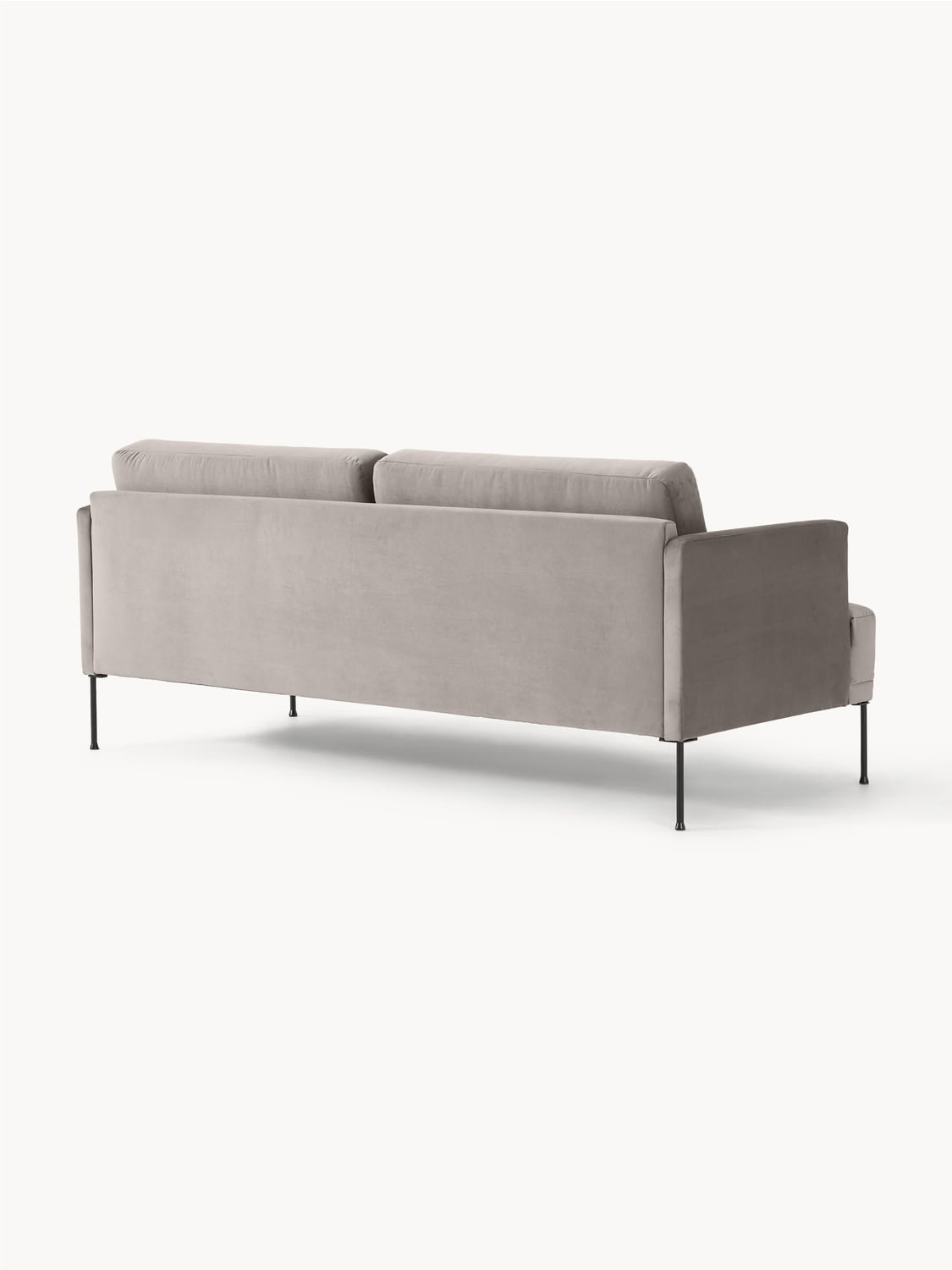Fluente Velvet-Sofa (3-seater) — Grey