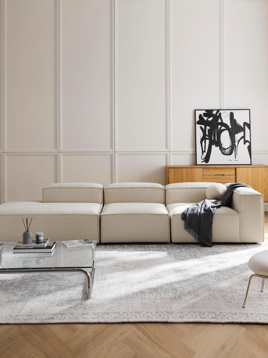 Lennon Modular XL Ottoman — Off-White