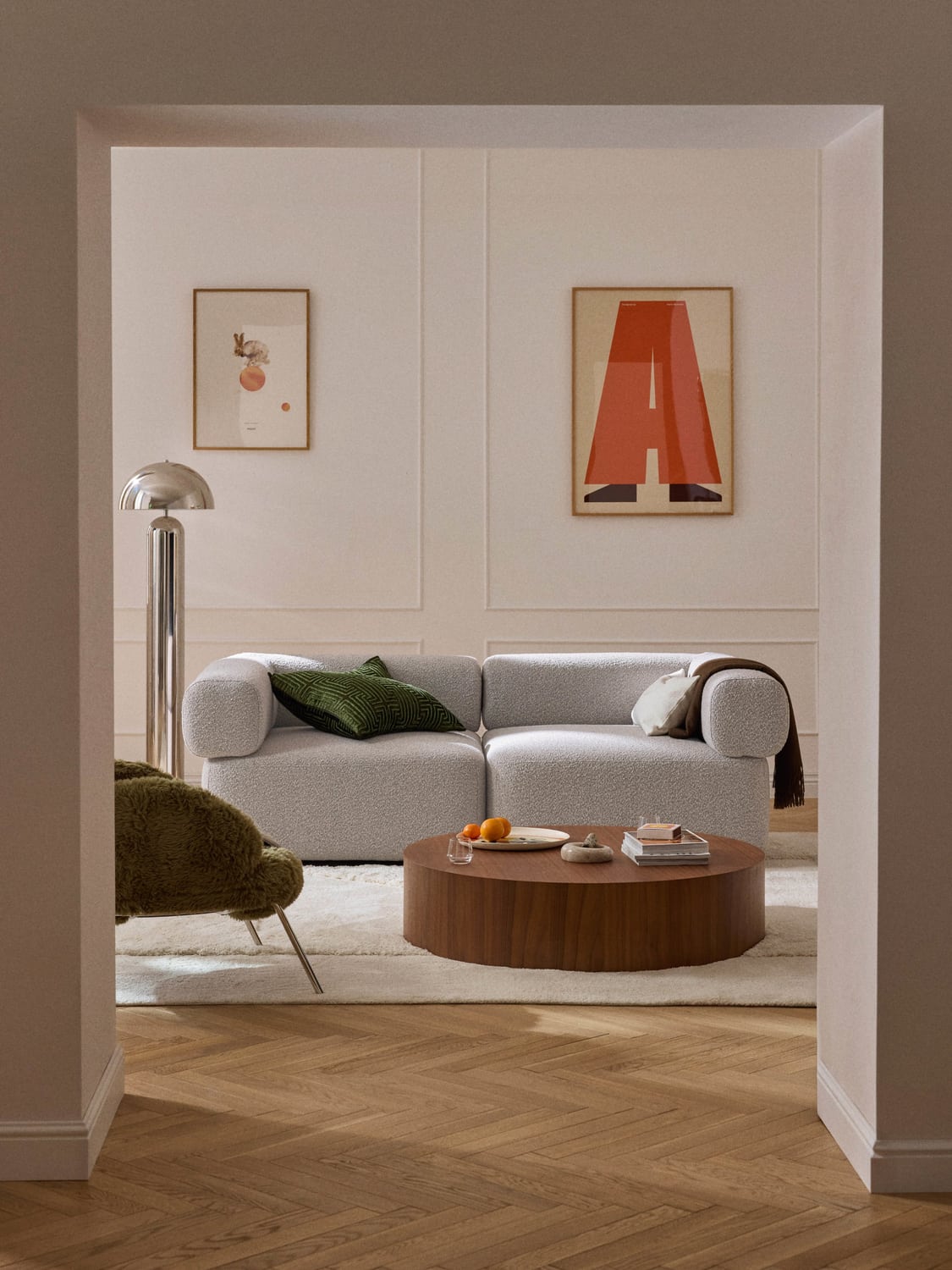Anton Modular Bouclé Sofa (3-seater) — Lilac