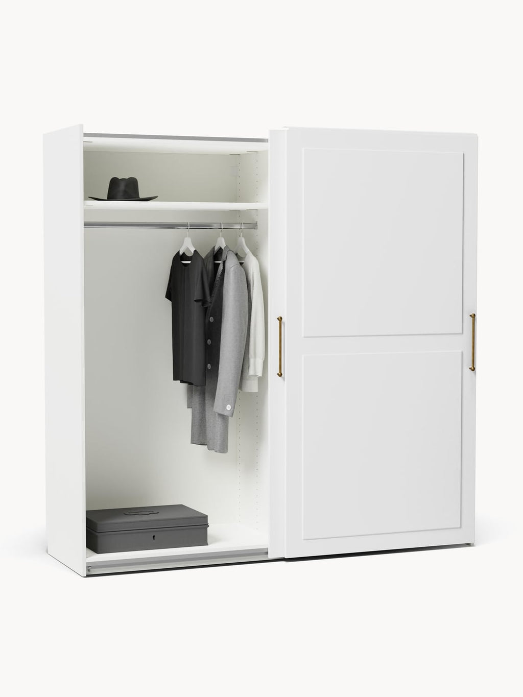 Charlotte Modular Sliding-Door Wardrobe, 200 cm Width, in various sizes