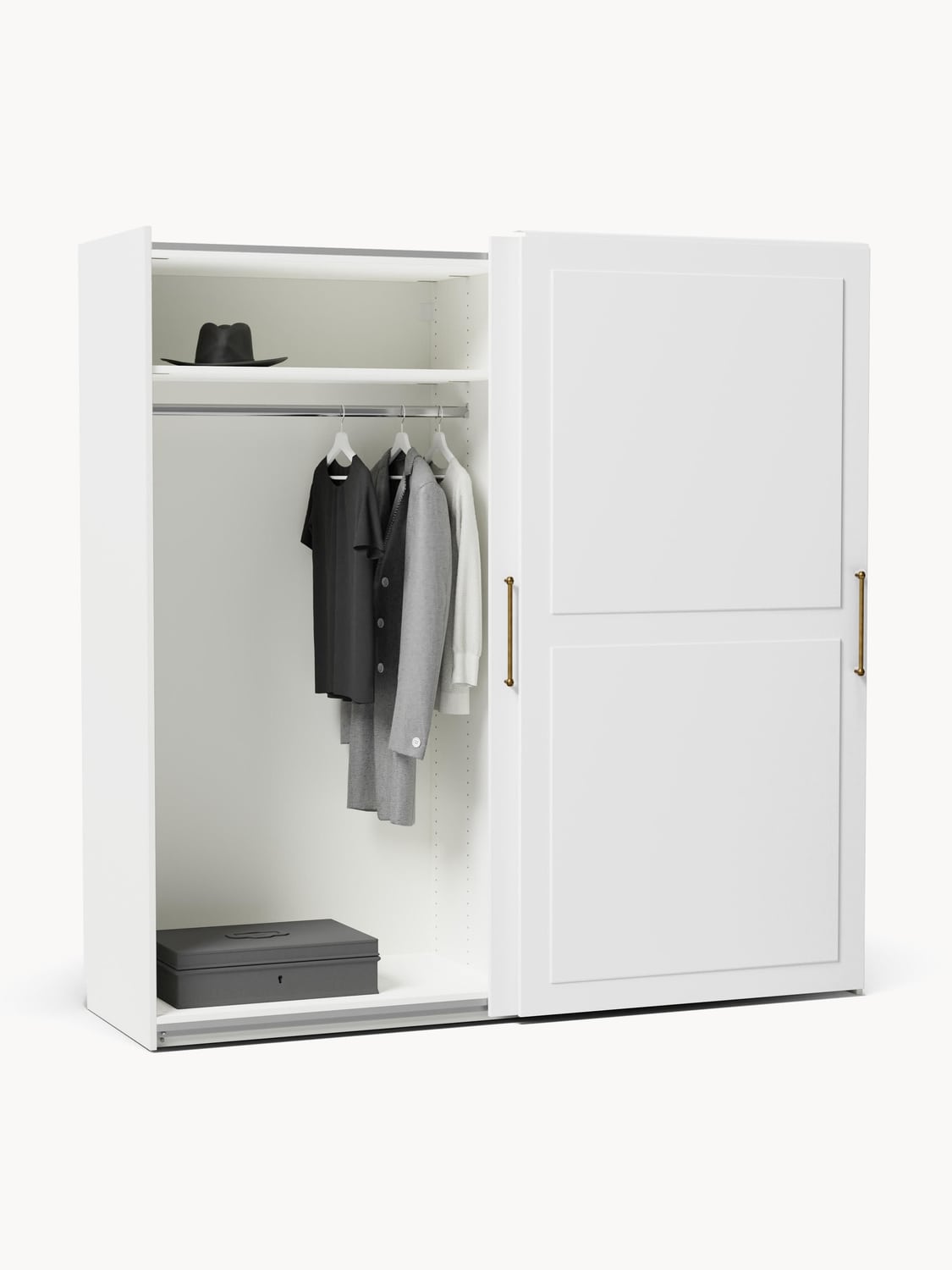 Charlotte Modular Sliding-Door Wardrobe, 200 cm Width, in various sizes