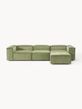 Lennon Modular Sofa (4-seater) in Corduroy with Ottoman (left/right) — Taupe