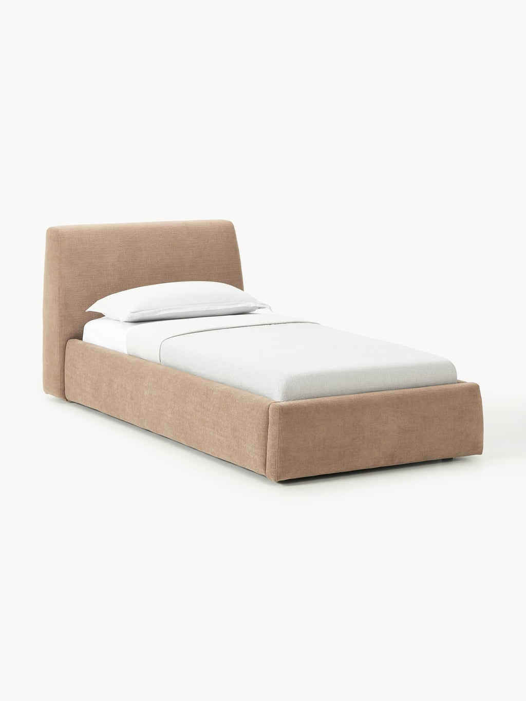 Cloud Upholstered Single Bed — Sage