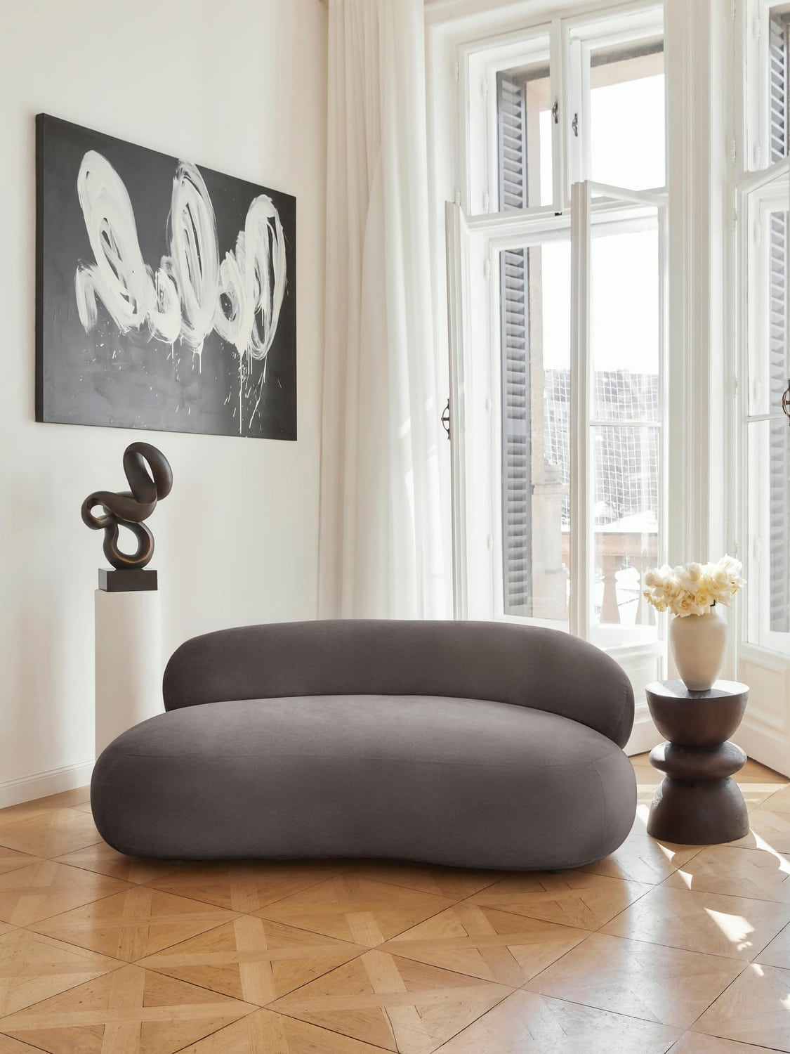 Alba Sofa (2-seater) — Dark Grey
