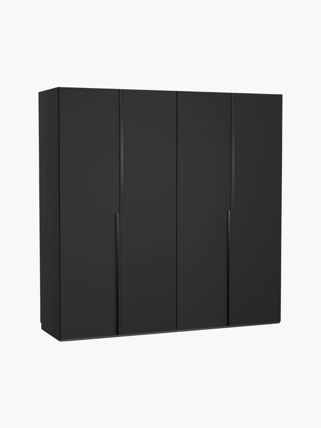 Leon Modular Hinged-Door Wardrobe, 200 cm Width, in various sizes — Charcoal