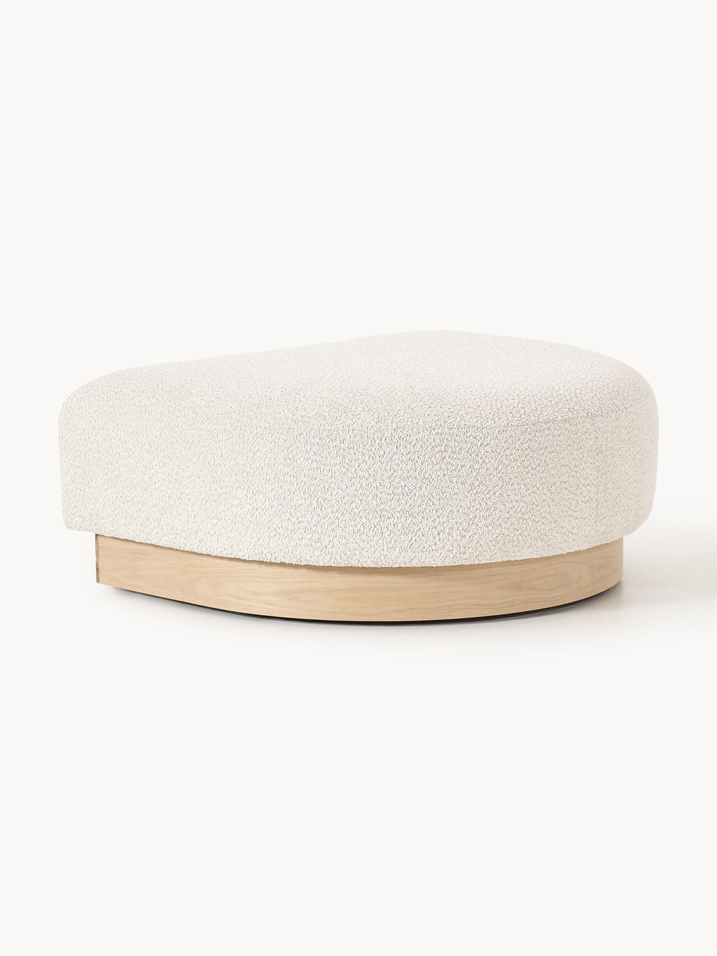 Natalie Sofa Ottoman in Teddy Bouclé — Off-White