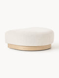 Natalie Sofa Ottoman in Teddy Bouclé — Off-White