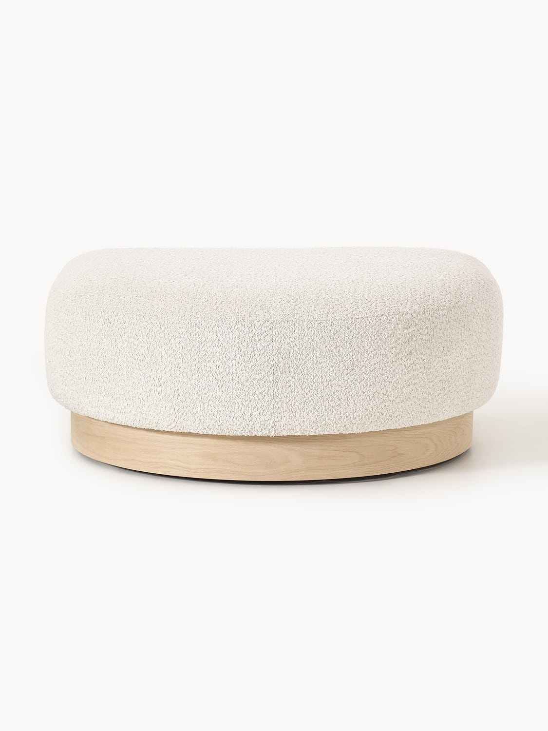 Natalie Sofa Ottoman in Teddy Bouclé — Off-White