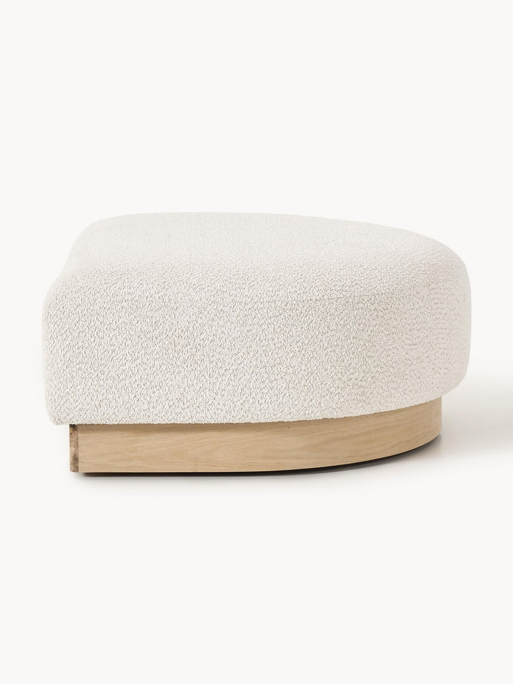 Natalie Sofa Ottoman in Teddy Bouclé — Off-White