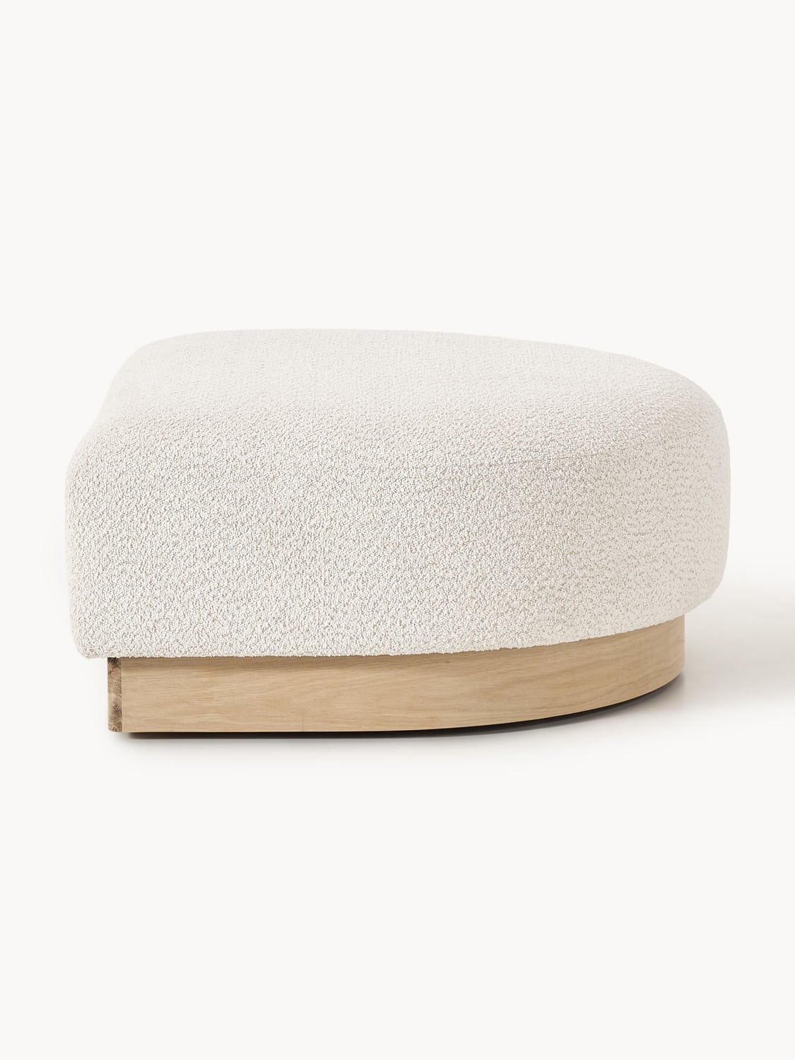 Natalie Sofa Ottoman in Teddy Bouclé — Off-White