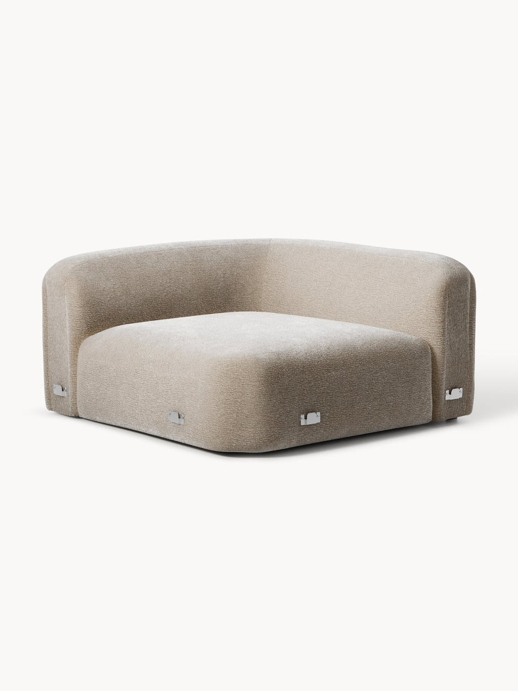 Wolke Round Corner Module — Warm Grey