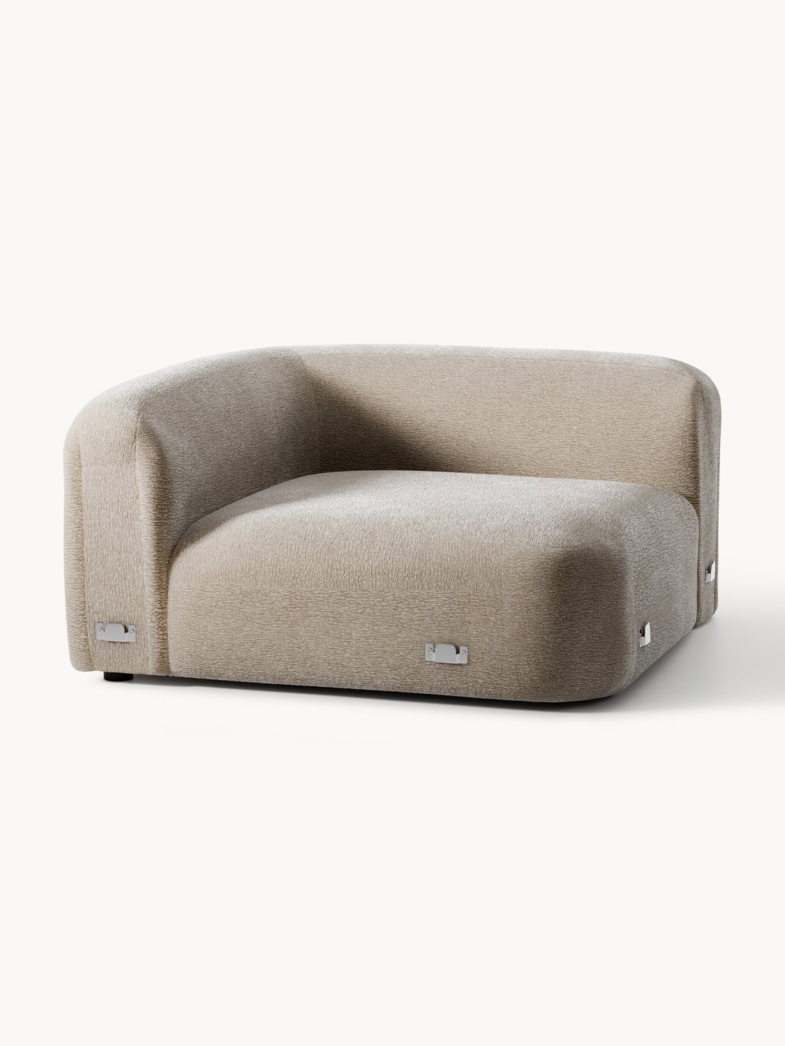 Wolke Round Corner Module — Warm Grey