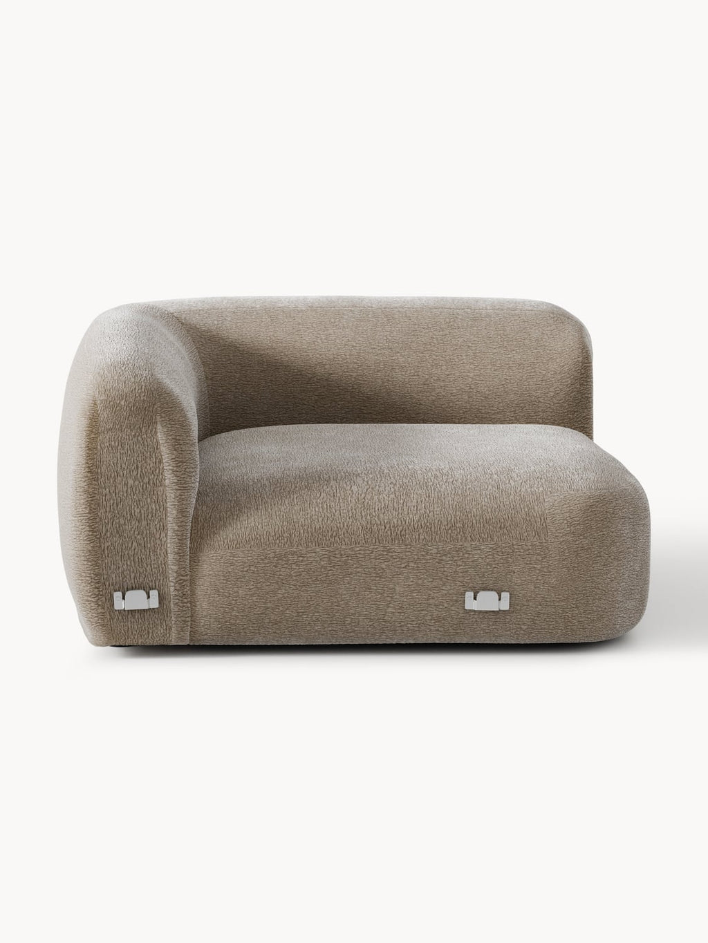 Wolke Round Corner Module — Warm Grey