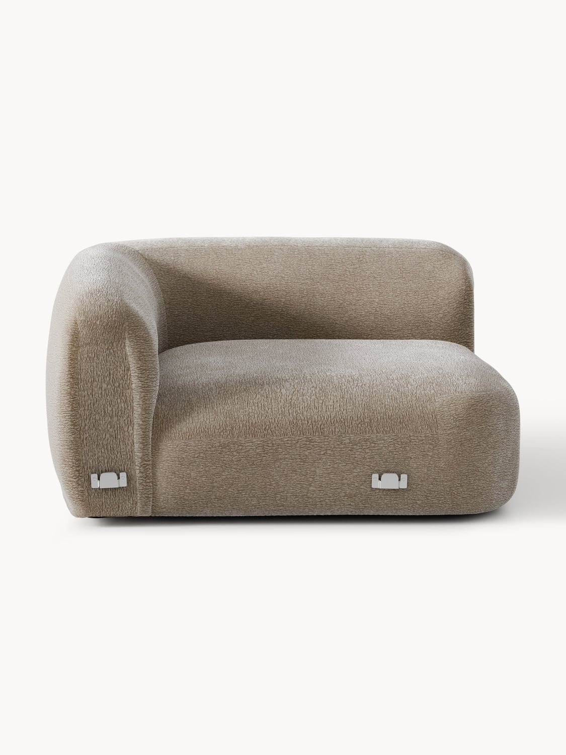 Wolke Round Corner Module — Warm Grey