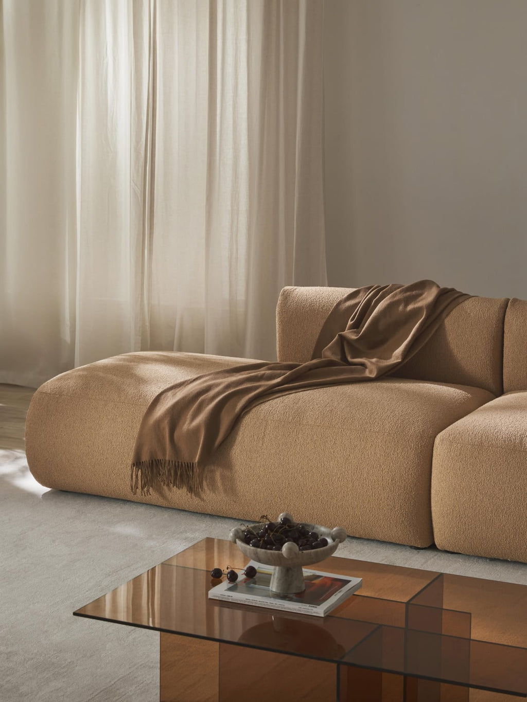 Sofia Bouclé-Chaise-Module — Sand