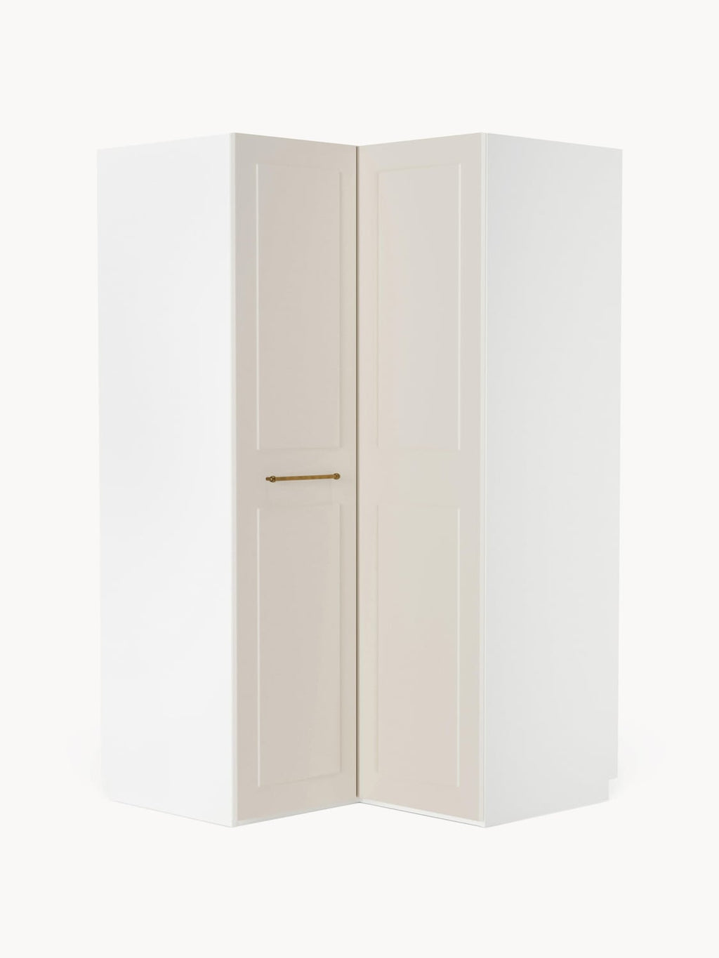 Charlotte Modular Corner Wardrobe, 115 cm Width — Light Grey