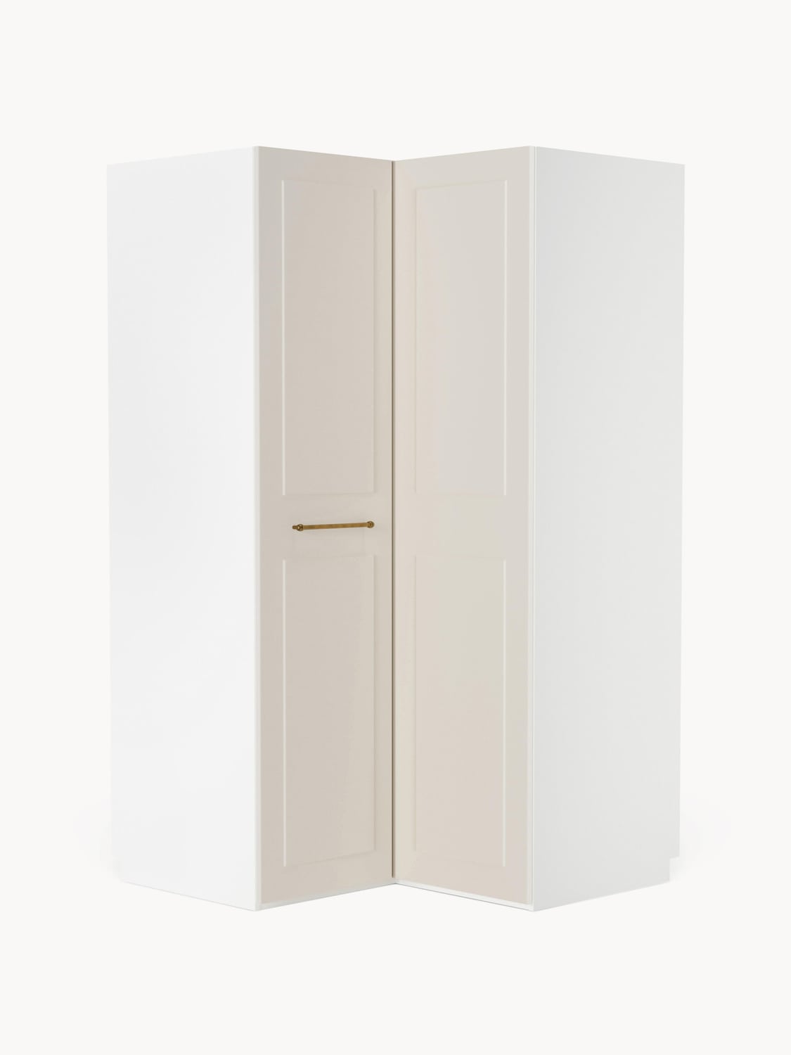 Charlotte Modular Corner Wardrobe, 115 cm Width — Light Grey