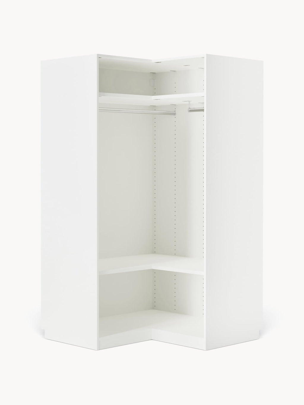 Charlotte Modular Corner Wardrobe, 115 cm Width — Light Grey