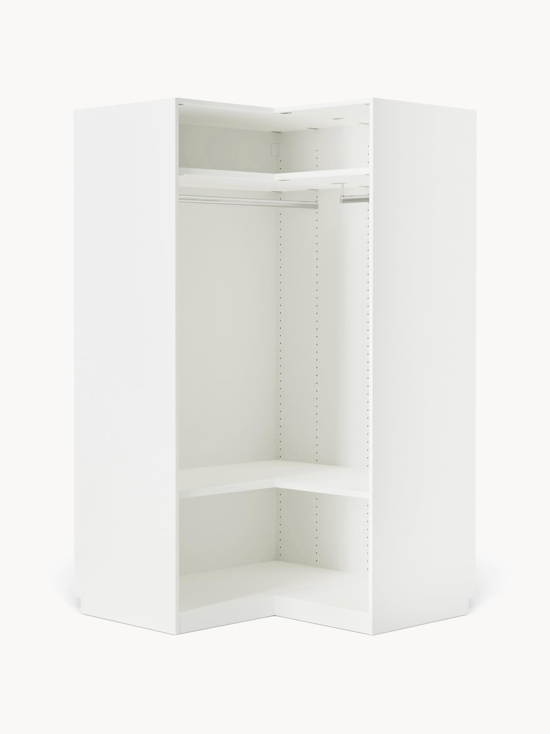 Charlotte Modular Corner Wardrobe, 115 cm Width — Light Grey