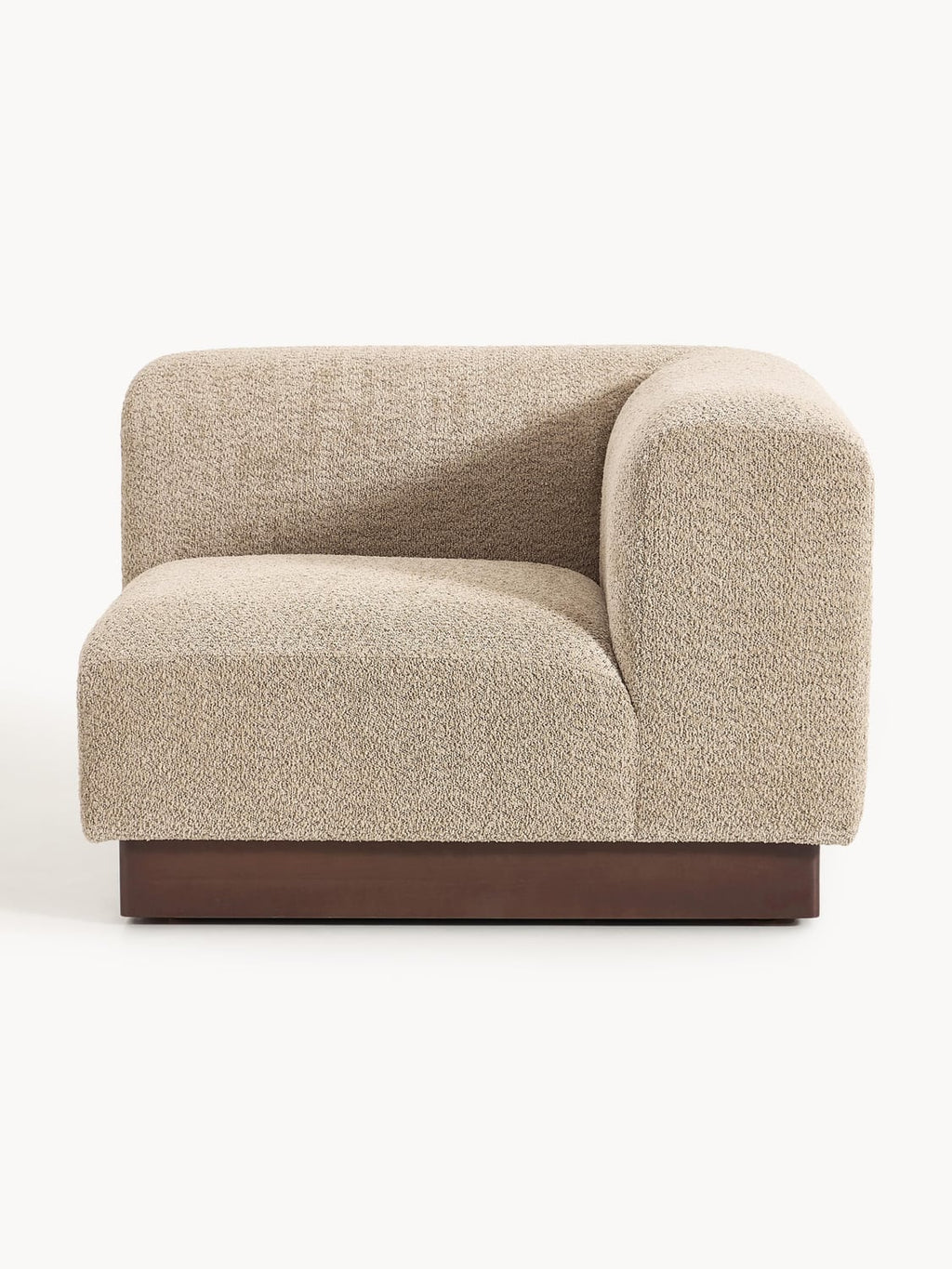 Natalie Corner Module in Teddy Bouclé — Taupe