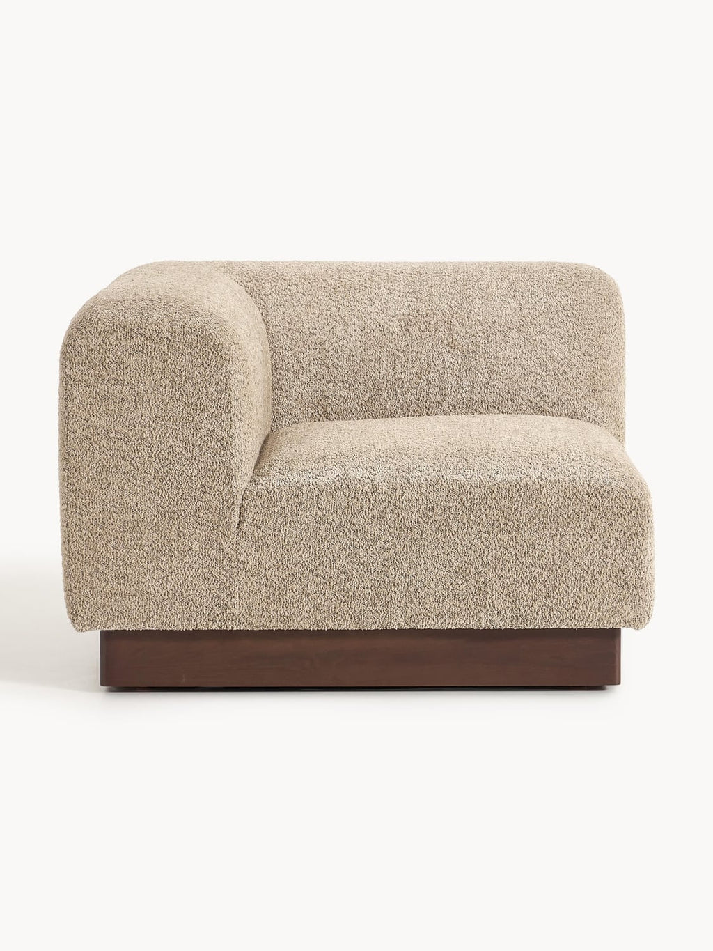 Natalie Corner Module in Teddy Bouclé — Taupe