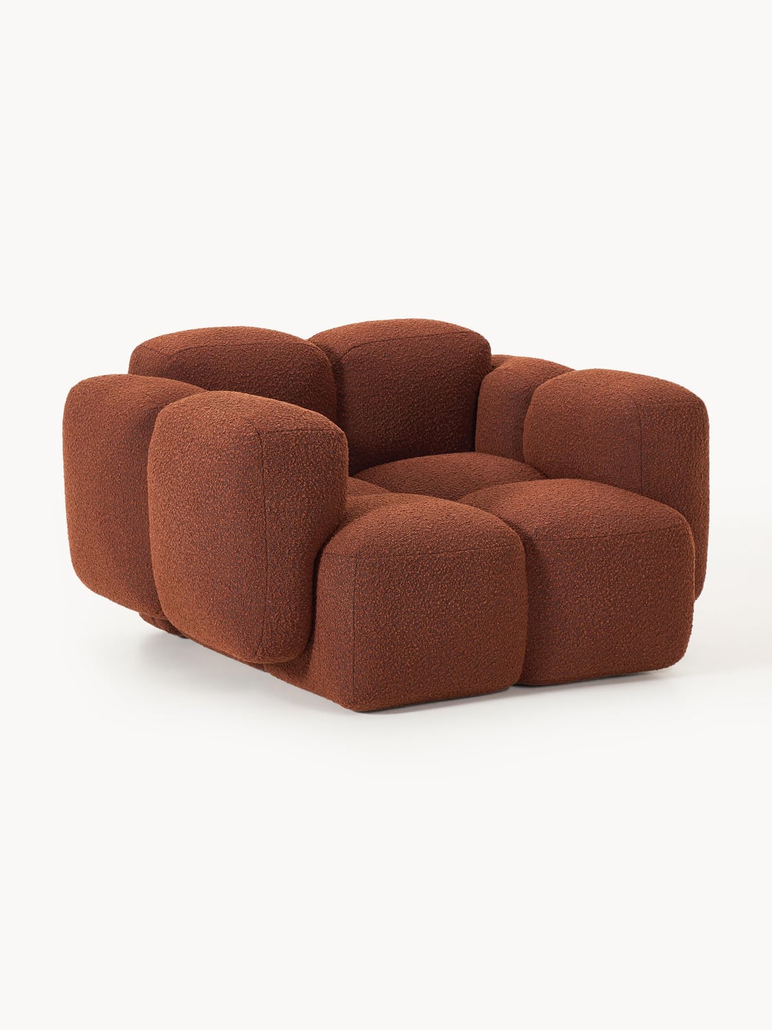 Tayla Lounge Chair in Bouclé — Brown