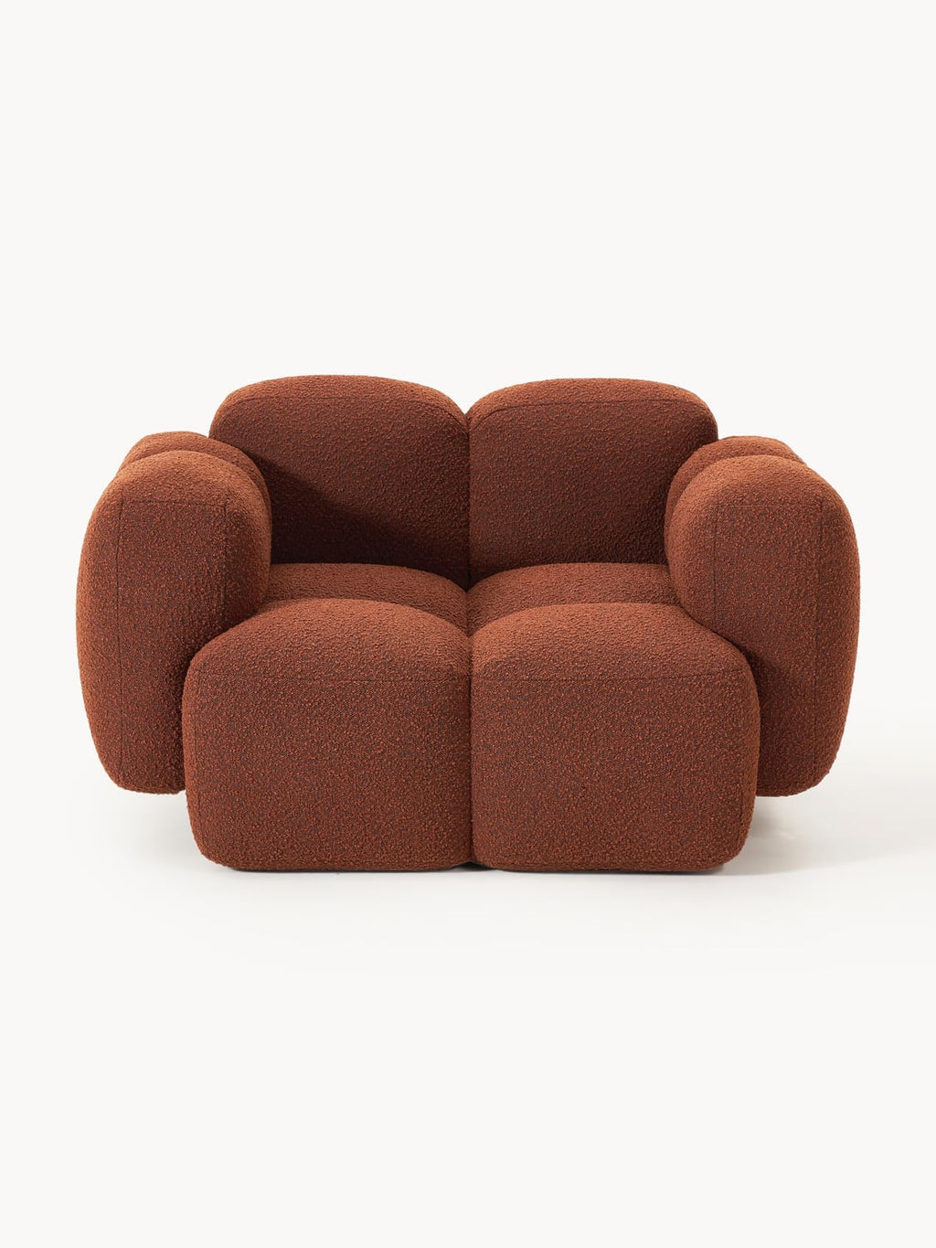 Tayla Lounge Chair in Bouclé — Brown
